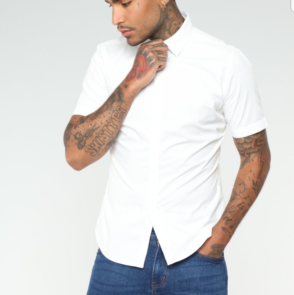 Men button down top